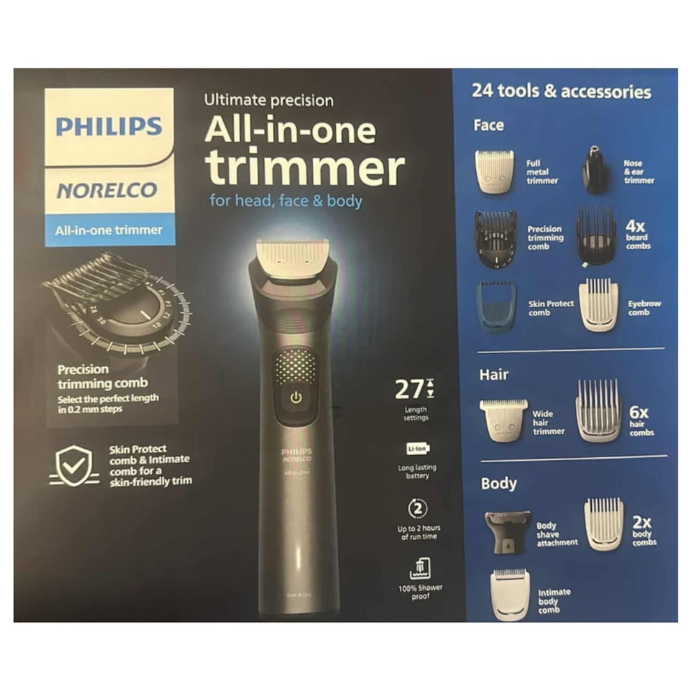 Philips Norelco All-in-One Trimmer Kit Wet Dry Cordless MG9526/40 New Open Box